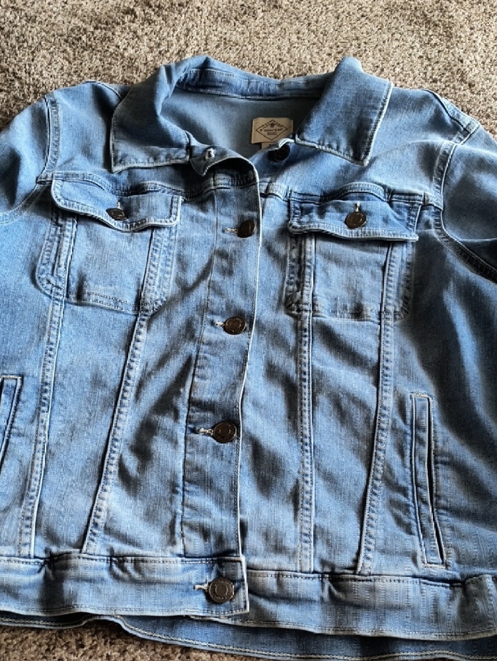 St. John's Bay Light Blue Denim Jacket - Picture 3 of 3